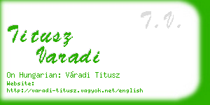 titusz varadi business card